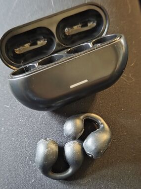 Wireless Earbud Headphones in Black - Compact Charging Case